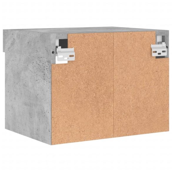 betonszürke falra szerelhető éjjeliszekrény LED lámpákkal