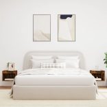 2 db füstös tölgy színű fali éjjeliszekrény LED-világítással