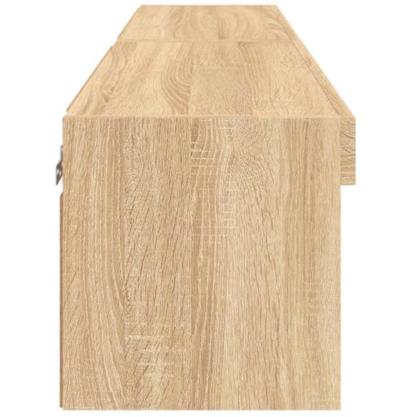 2 db sonoma tölgy színű TV-szekrény LED-ekkel 60x30x30 cm