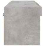 betonszürke TV-szekrény LED-világítással 60 x 30 x 30 cm