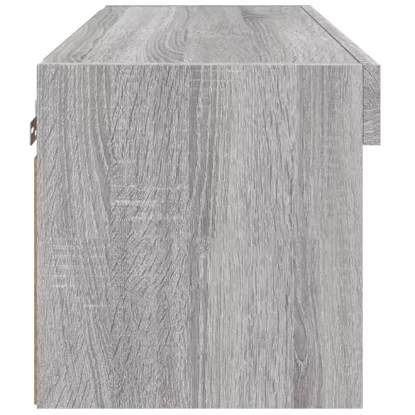 szürke sonoma színű TV-szekrény LED-világítással 60x30x30 cm