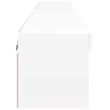 2 db fehér TV-szekrény LED-világítással 80x30x30 cm