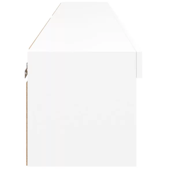 2 db fehér TV-szekrény LED-világítással 80x30x30 cm