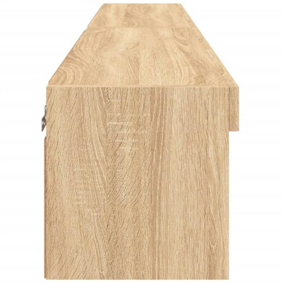 2 db sonoma tölgy színű TV-szekrény LED-ekkel 80x30x30 cm