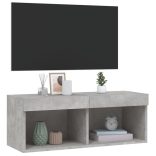 betonszürke TV-szekrény LED-világítással 80 x 30 x 30 cm