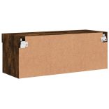 füstös tölgy színű TV-szekrény LED-világítással 80 x 30 x 30 cm