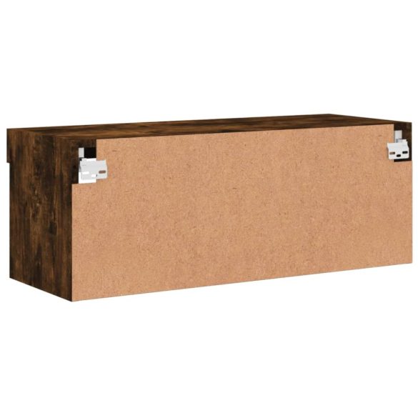 füstös tölgy színű TV-szekrény LED-világítással 80 x 30 x 30 cm