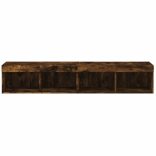 2 db füstös tölgy színű TV-szekrény LED-ekkel 80 x 30 x 30 cm