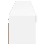 2 db fehér TV-szekrény LED-világítással 100x30x30 cm