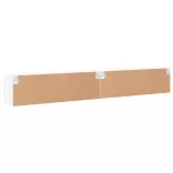 2 db fehér TV-szekrény LED-világítással 100x30x30 cm