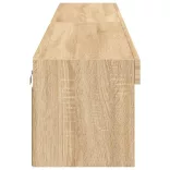 2 db sonoma tölgy színű TV-szekrény LED-ekkel 100x30x30 cm