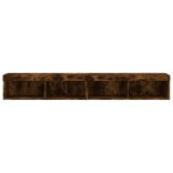 2 db füstös tölgy színű TV-szekrény LED-ekkel 100 x 30 x 30 cm