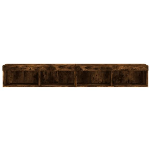 2 db füstös tölgy színű TV-szekrény LED-ekkel 100 x 30 x 30 cm