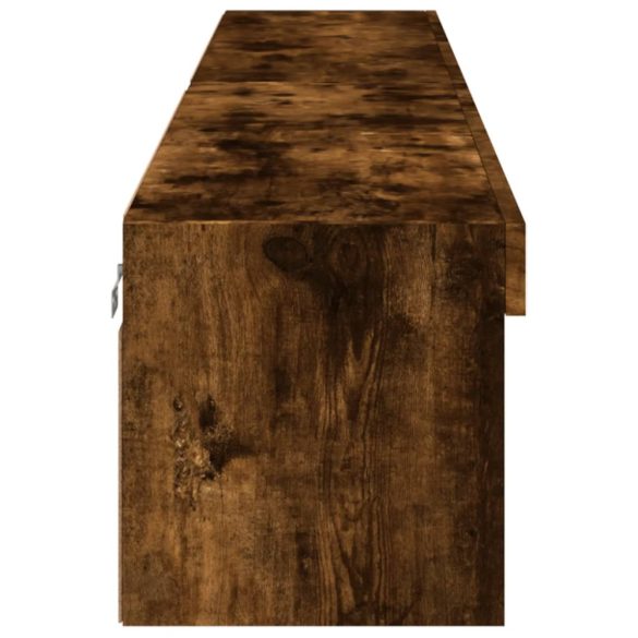 2 db füstös tölgy színű TV-szekrény LED-ekkel 100 x 30 x 30 cm