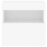 fehér falra szerelhető TV-szekrény LED-lámpákkal 40x30x40 cm