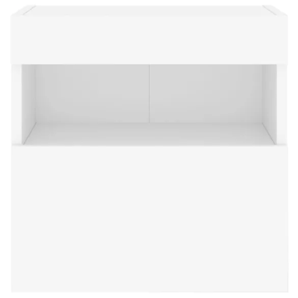 fehér falra szerelhető TV-szekrény LED-lámpákkal 40x30x40 cm