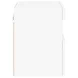 fehér falra szerelhető TV-szekrény LED-lámpákkal 40x30x40 cm