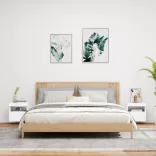 2 db fehér falra szerelhető TV-szekrény LED-ekkel 40x30x40 cm