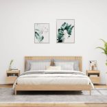 2 db sonoma tölgy színű fali TV-szekrény LED-del 40x30x40 cm