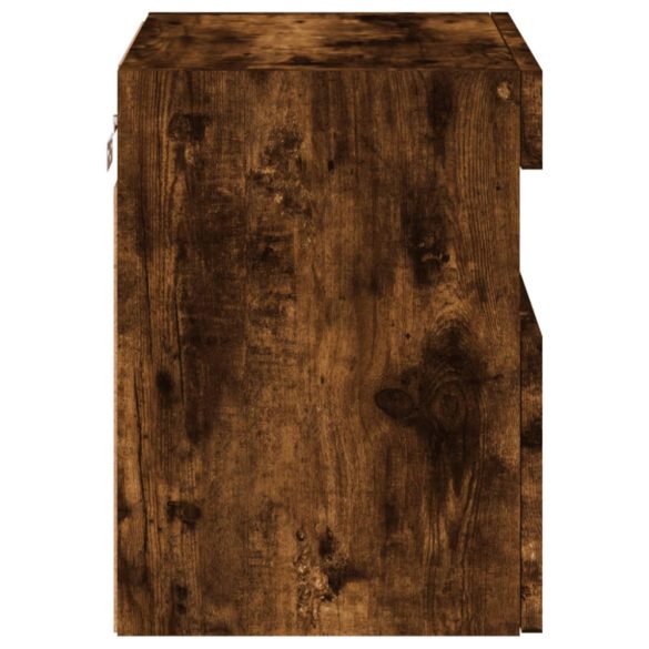 füstös tölgy színű fali TV-szekrény LED-ekkel 40x30x40 cm