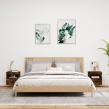 2 db füstös tölgy fali TV-szekrény LED-ekkel 40x30x40 cm