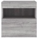 szürke sonoma színű fali TV-szekrény LED-ekkel 40x30x40 cm