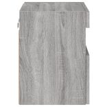 szürke sonoma színű fali TV-szekrény LED-ekkel 40x30x40 cm