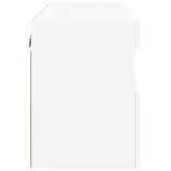 fehér falra szerelhető TV-szekrény LED-lámpákkal 60x30x40 cm