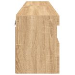 2 db sonoma tölgy színű fali TV-szekrény LED-del 60x30x40 cm