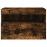 füstös tölgy színű fali TV-szekrény LED-ekkel 60x30x40 cm