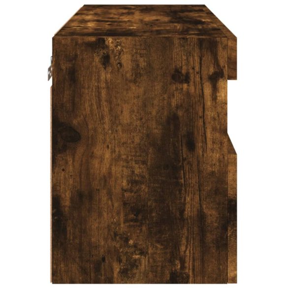 füstös tölgy színű fali TV-szekrény LED-ekkel 60x30x40 cm