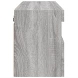 szürke sonoma színű fali TV-szekrény LED-ekkel 60x30x40 cm