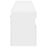 2 db fehér falra szerelhető TV-szekrény LED-del 80 x 30 x 40 cm