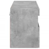 betonszürke falra szerelhető TV-szekrény LED-del 80x30x40 cm