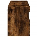 füstös tölgy színű fali TV-szekrény LED-ekkel 80x30x40 cm