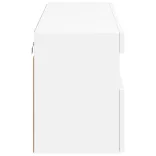 fehér falra szerelhető TV-szekrény LED-lámpákkal 100x30x40 cm