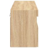 sonoma tölgy színű fali TV-szekrény LED-ekkel 100x30x40 cm