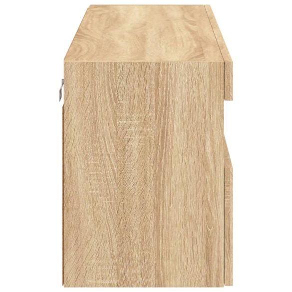 sonoma tölgy színű fali TV-szekrény LED-ekkel 100x30x40 cm