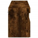 füstös tölgy színű fali TV-szekrény LED-ekkel 100x30x40 cm