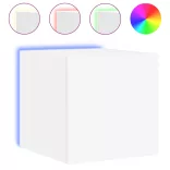 fehér fali TV-szekrény LED-világítással 30,5x35x30 cm