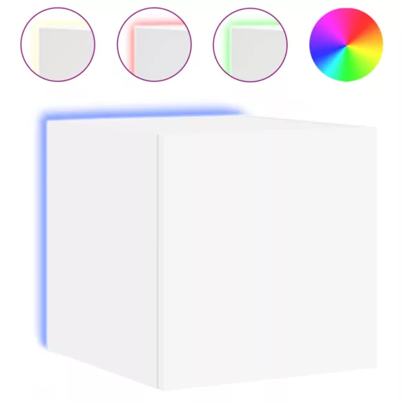 fehér fali TV-szekrény LED-világítással 30,5x35x30 cm