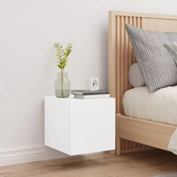 fehér fali TV-szekrény LED-világítással 30,5x35x30 cm