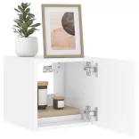 fehér fali TV-szekrény LED-világítással 30,5x35x30 cm