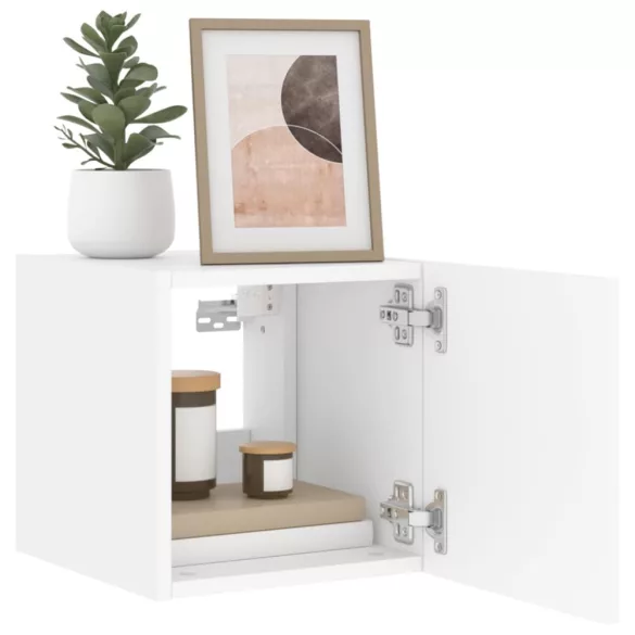 fehér fali TV-szekrény LED-világítással 30,5x35x30 cm