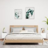 2 db fehér fali TV-szekrény LED-világítással 30,5x35x30 cm