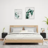 2 db fekete fali TV-szekrény LED-világítással 30,5x35x30 cm