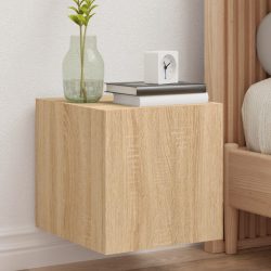   sonoma tölgy színű fali TV-szekrény LED-ekkel 30,5x35x30 cm