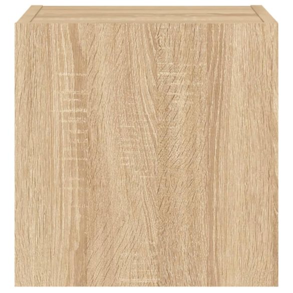 sonoma tölgy színű fali TV-szekrény LED-ekkel 30,5x35x30 cm