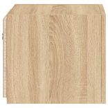 sonoma tölgy színű fali TV-szekrény LED-ekkel 30,5x35x30 cm