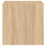 2 db sonoma tölgy színű fali TV-szekrény LED-del 30,5x35x30 cm